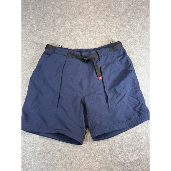 VINTAGE The North Face Shorts Mens XL Blue Relaxed Belted Outdoor Hiking Utility - Picture 1 of 7